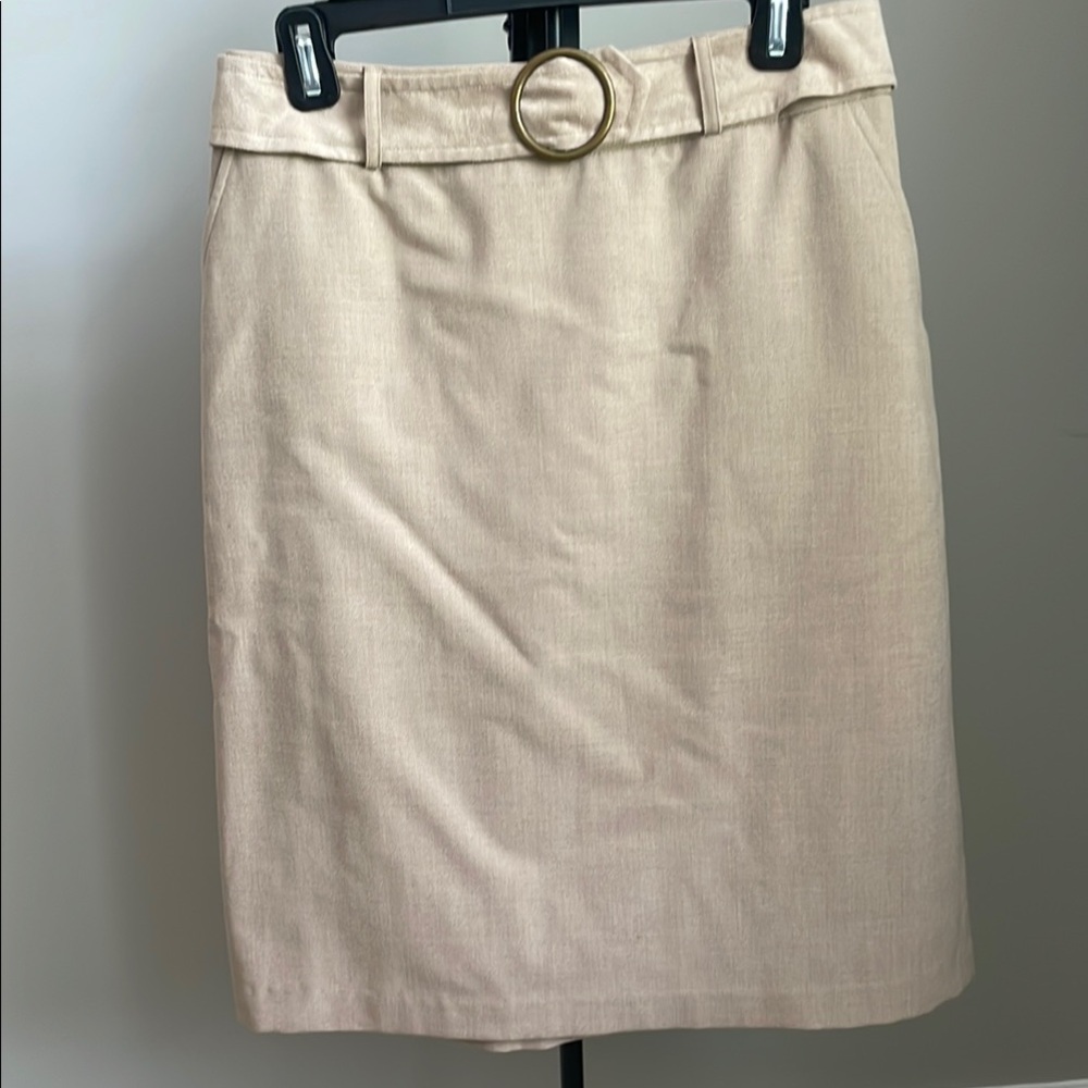 Jones Wear Tan Pencil Skirt Knee-Length Work